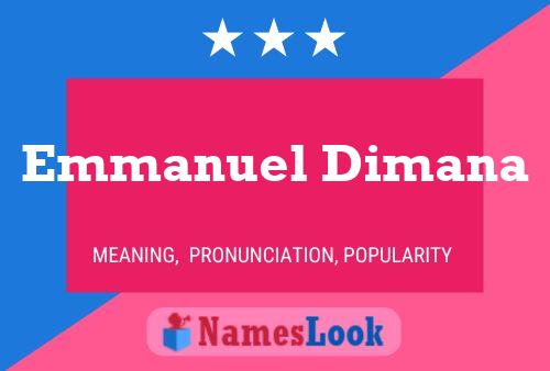 Emmanuel Dimana 名字海报