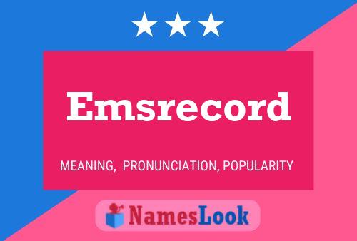 Emsrecord 名字海报