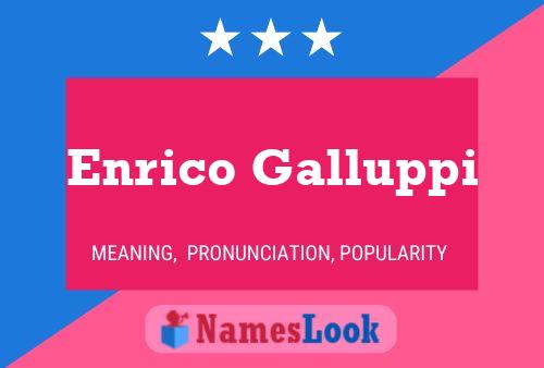 Enrico Galluppi 名字海报