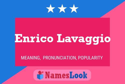 Enrico Lavaggio 名字海报