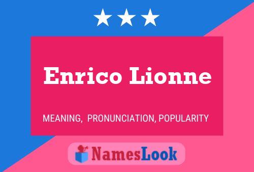 Enrico Lionne 名字海报