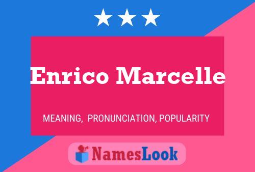 Enrico Marcelle 名字海报