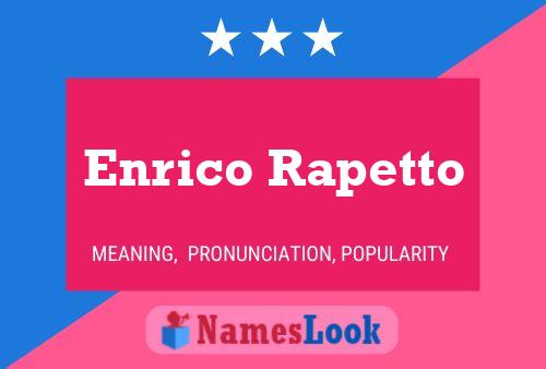 Enrico Rapetto 名字海报