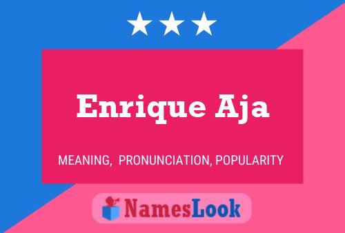 Enrique Aja 名字海报