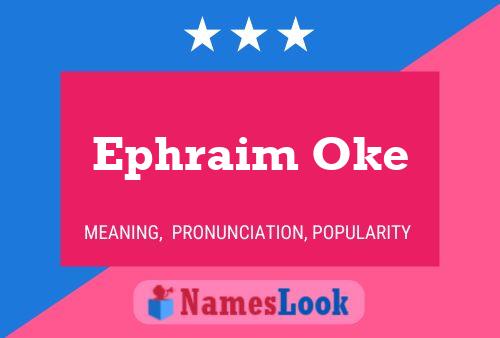 Ephraim Oke 名字海报