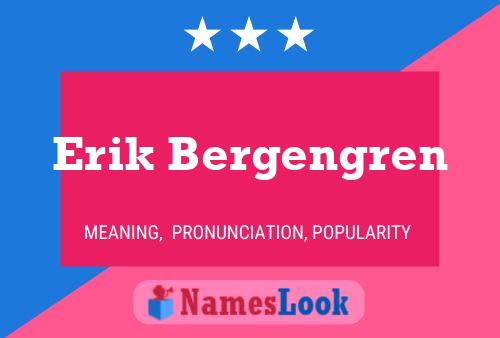 Erik Bergengren 名字海报