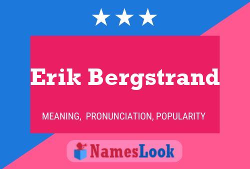 Erik Bergstrand 名字海报