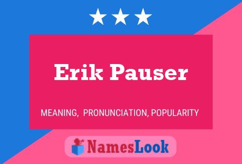 Erik Pauser 名字海报