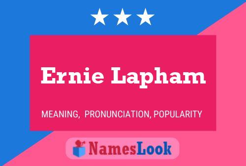 Ernie Lapham 名字海报