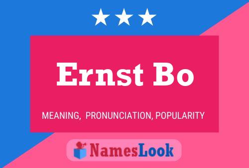 Ernst Bo 名字海报