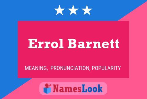 Errol Barnett 名字海报