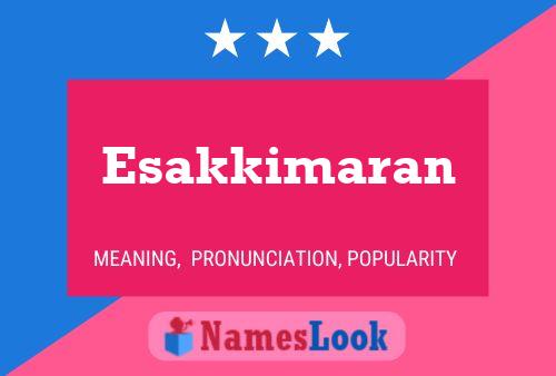 Esakkimaran 名字海报