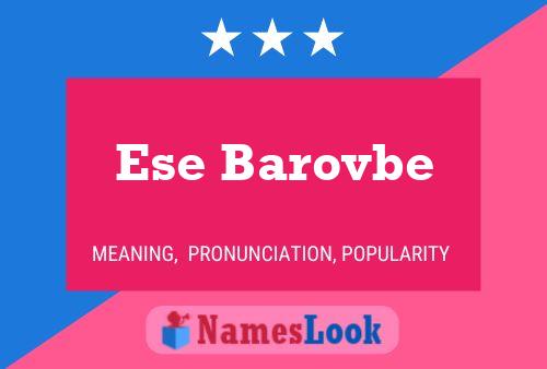 Ese Barovbe 名字海报