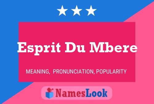 Esprit Du Mbere 名字海报