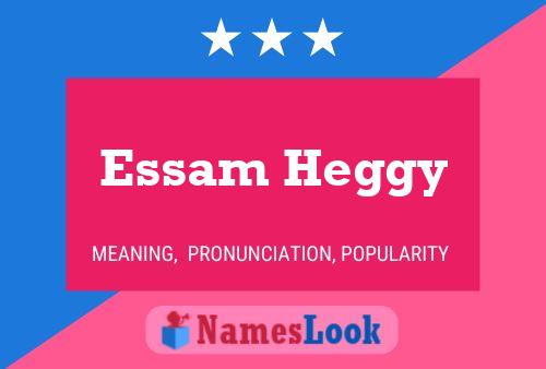 Essam Heggy 名字海报