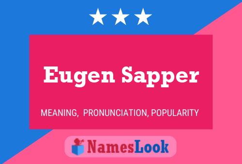 Eugen Sapper 名字海报