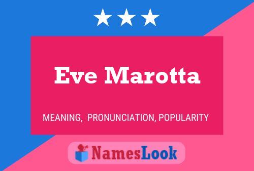 Eve Marotta 名字海报