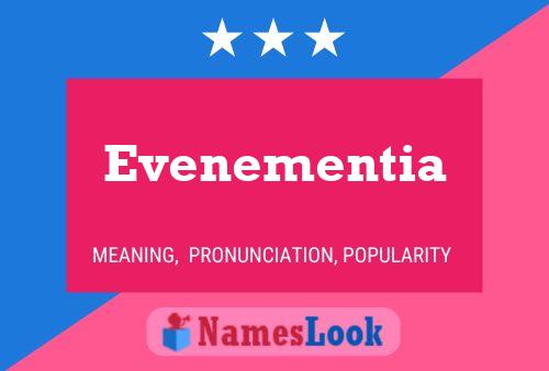 Evenementia 名字海报