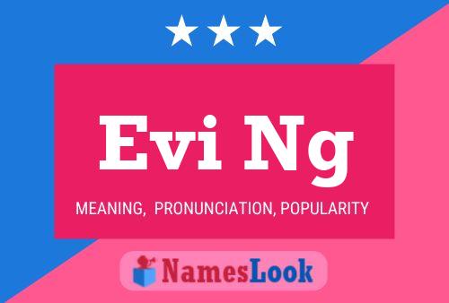 Evi Ng 名字海报