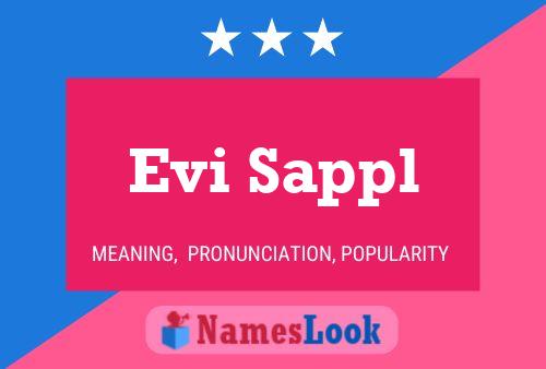 Evi Sappl 名字海报