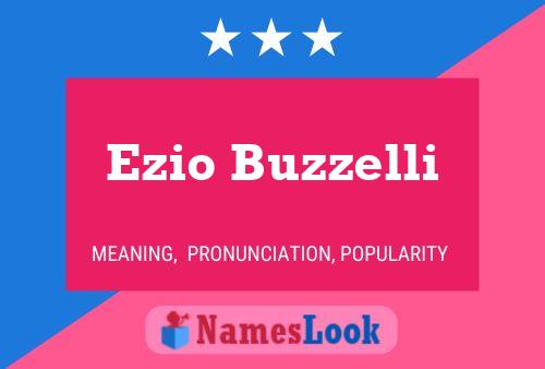 Ezio Buzzelli 名字海报