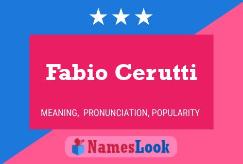 Fabio Cerutti 名字海报