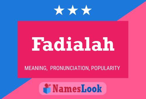 Fadialah 名字海报