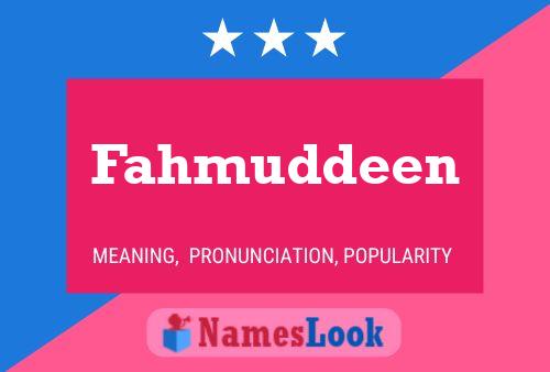 Fahmuddeen 名字海报