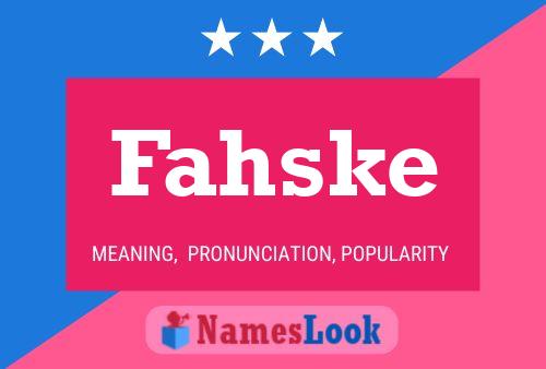 Fahske 名字海报