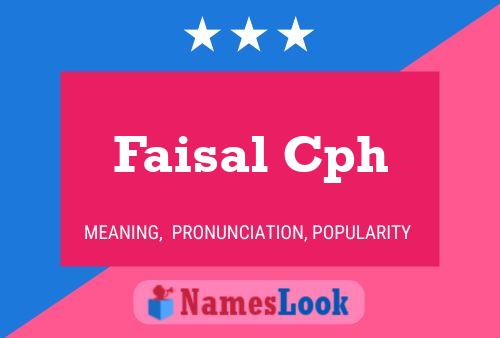 Faisal Cph 名字海报