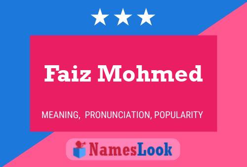 Faiz Mohmed 名字海报