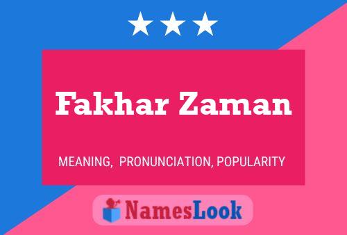 Fakhar Zaman 名字海报