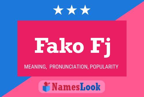 Fako Fj 名字海报