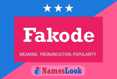 Fakode 名字海报