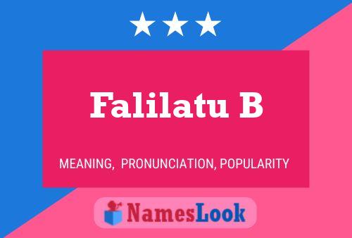 Falilatu B 名字海报