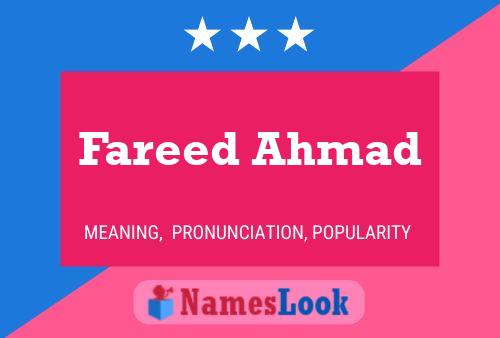 Fareed Ahmad 名字海报