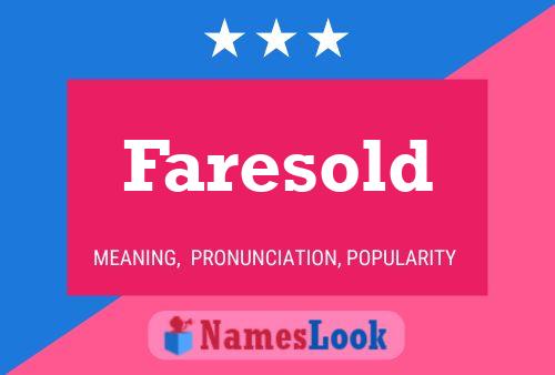 Faresold 名字海报