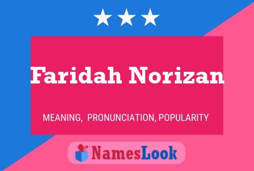 Faridah Norizan 名字海报