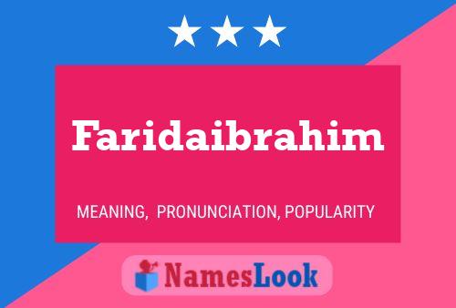 Faridaibrahim 名字海报