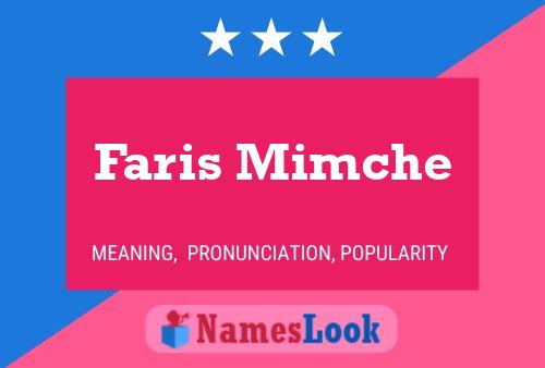 Faris Mimche 名字海报