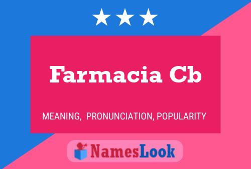 Farmacia Cb 名字海报