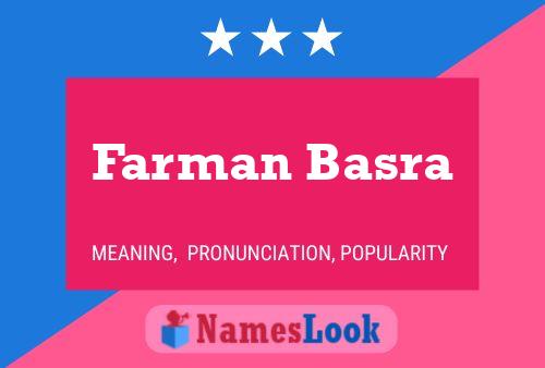 Farman Basra 名字海报