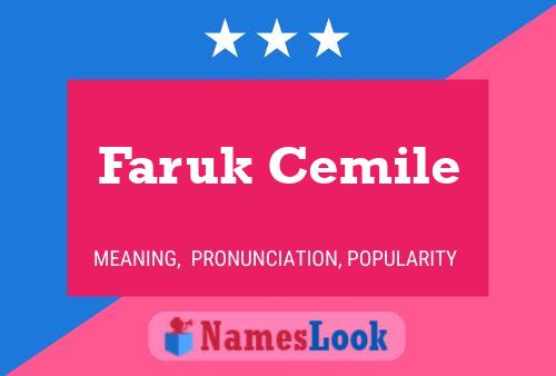 Faruk Cemile 名字海报