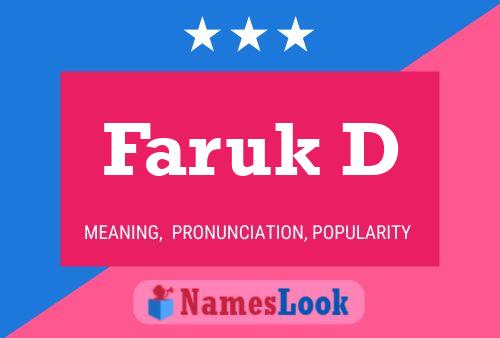 Faruk D 名字海报