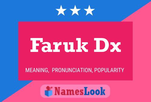 Faruk Dx 名字海报