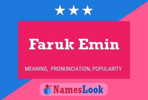 Faruk Emin 名字海报