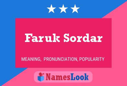 Faruk Sordar 名字海报