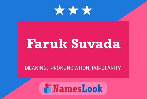 Faruk Suvada 名字海报