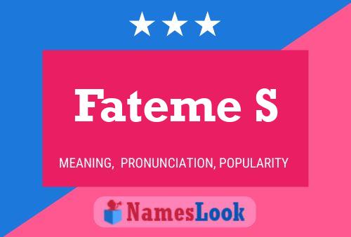 Fateme S 名字海报