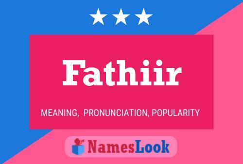 Fathiir 名字海报